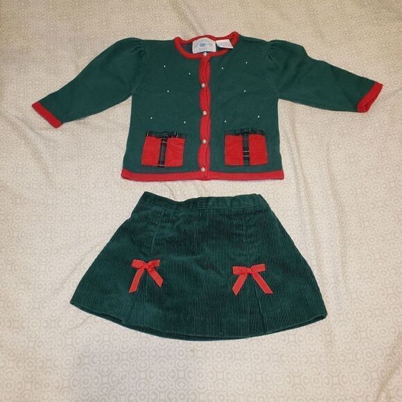 Heartstrings Christmas Outfit Set 12 Months - Picture 1 of 6